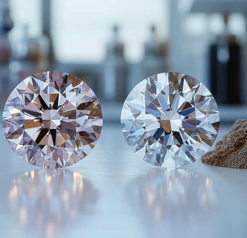 Comparison between lab grown diamonds and natural diamonds